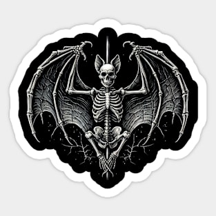 Skeleton Bat Sticker